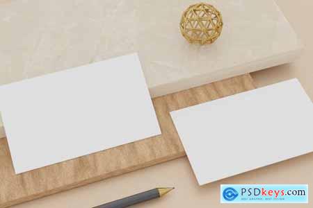 9 Perspective Business Card Mockup Pack 09