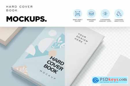A4-A5 Hardcover Book Mockups