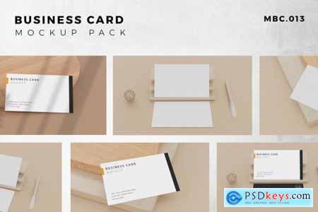 9 Perspective Business Card Mockup Pack 13