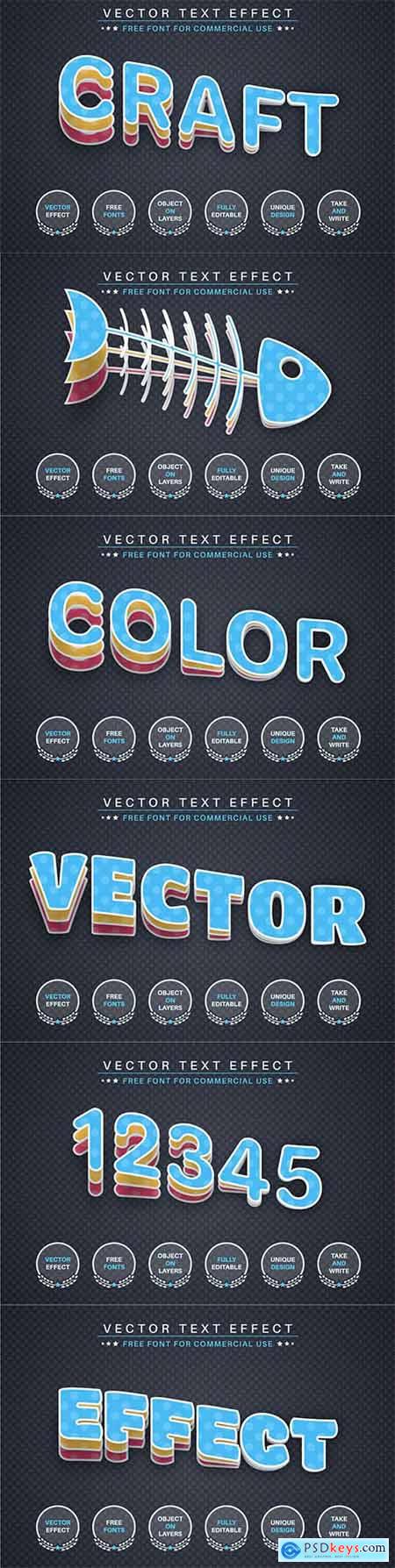 Slice paper - editable text effect, font style