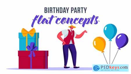 Birthday party - Flat Concept 33124709
