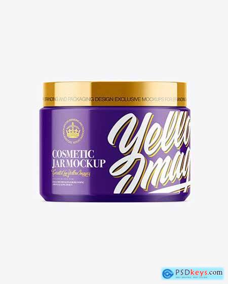 Glossy Cosmetic Jar Mockup 86369