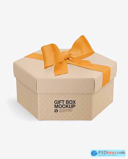 Kraft Gift Box Mockup 86273