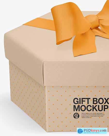 Kraft Gift Box Mockup 86273