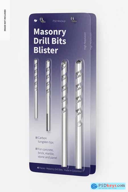 Masonry drill bits blister mockup