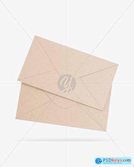 Two Kraft Paper Envelopes Mockup 86391
