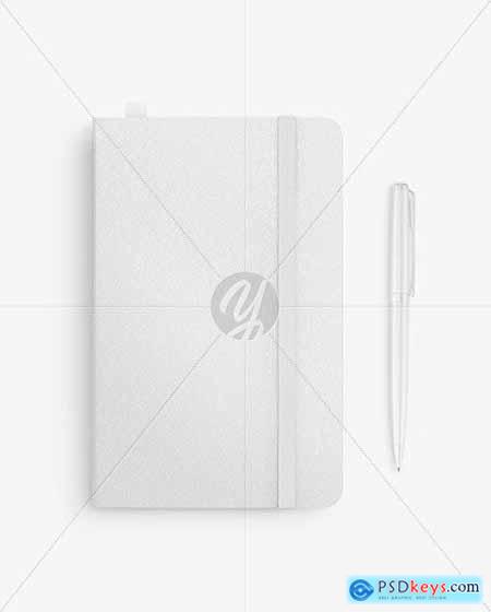 Leather Notebook with Pen Mockup 85953