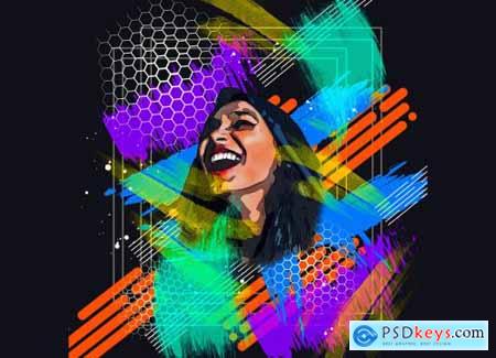 Vector Mixed Art Photoshop Action 6169990