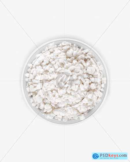 Plastic Bowl with Cottage Cheese Mockup 86042
