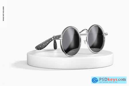 Round sunglasses mockup