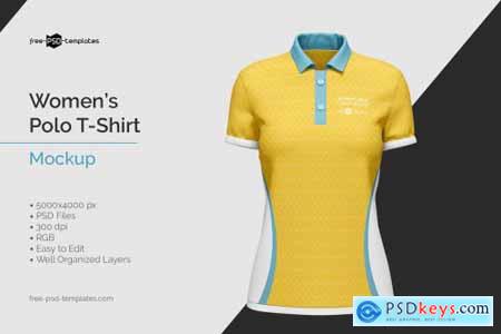 Womens Polo T-Shirt Mockup 5828222