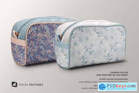 Front View Travel Makeup Bag Mockup 5331147