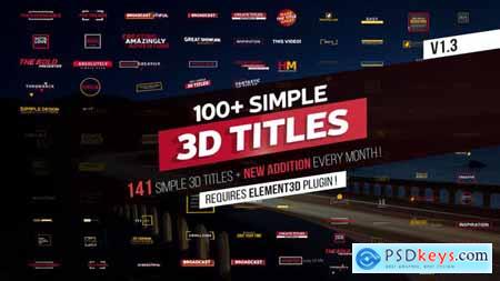 100+ Simple 3D Titles V1.3 21991295