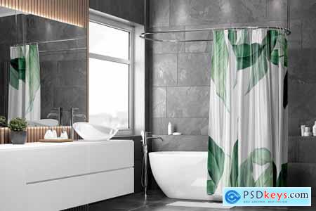 Shower Curtain Mockup 6304747