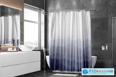 Shower Curtain Mockup 6304747