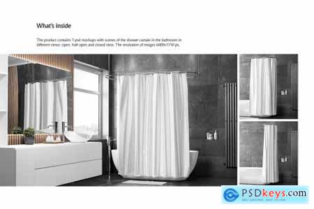 Shower Curtain Mockup 6304747