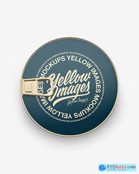 Tin Can With Paper Label Mockup 86443