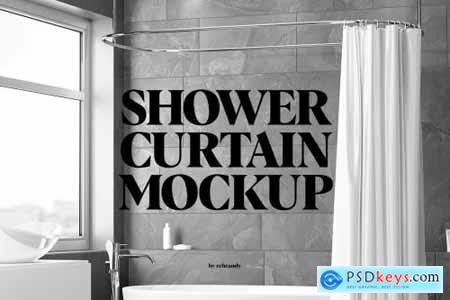 Shower Curtain Mockup 6304747
