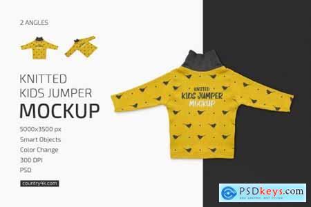 Knitted Kids Jumper Mockup Set 6222831