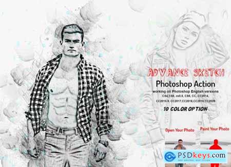 Advance Sketch Photoshop Action 5956234