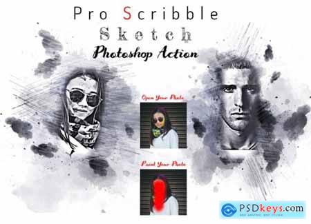 Pro Scribble Sketch PS Action 6314308