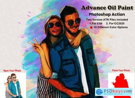 Advance Oil Paint Photoshop Action 5740242