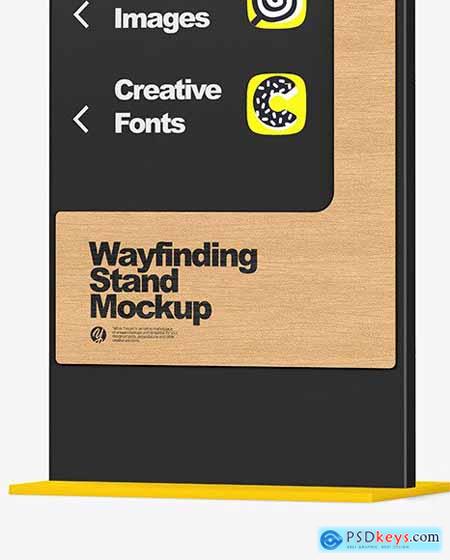 Wayfinding Stand With Wooden Frame 86598