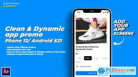 Dynamic & Clean App Promo Video 3D Mockup 33210732