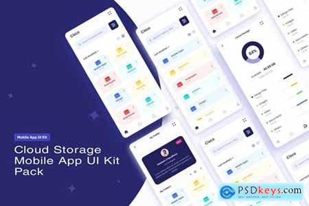 Cloud Storage App Concept Mobile App UI Kit