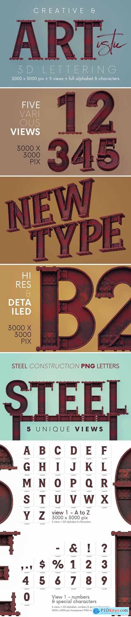 Steel Construction - 3D Lettering