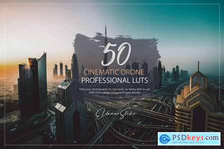 50 Cinematic Drone LUTs and Presets Pack