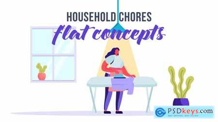 Household chores - Flat Concept 33263920