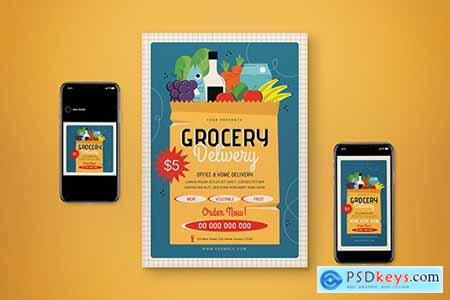 Grocery Delivery Flyer Set G9P5HG3