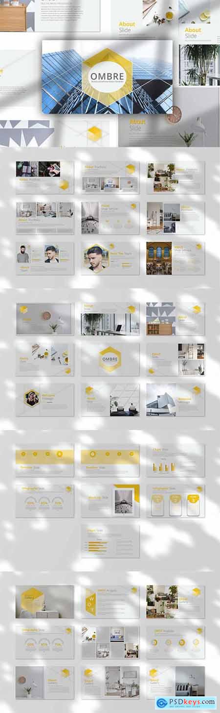 Ombre Presentation Powerpoint, Keynote and Google Slides Template