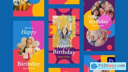 Kids Birthday Party Instagram Stories for Premiere Pro 33238158