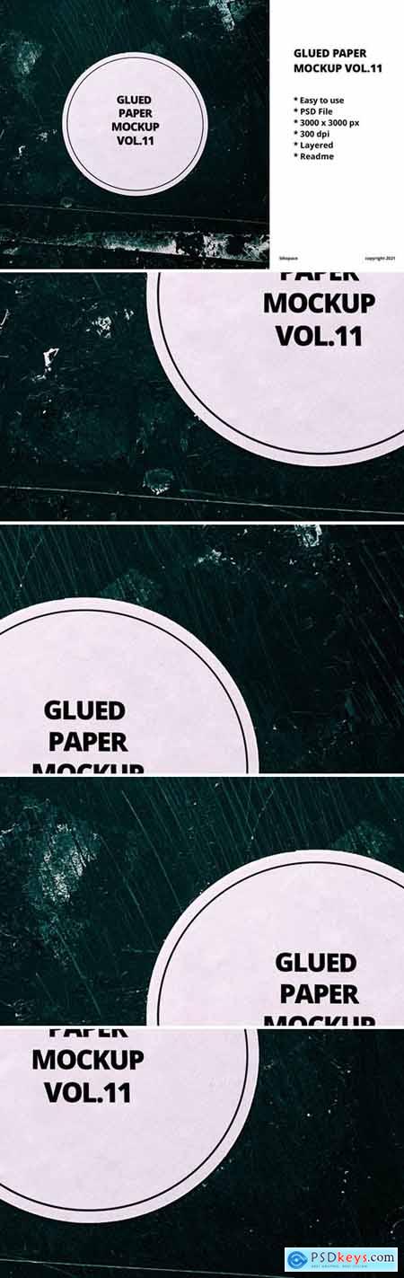 Glued Paper Mockup Vol.11