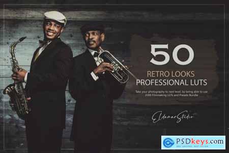 50 Retro Looks LUTs and Presets Pack