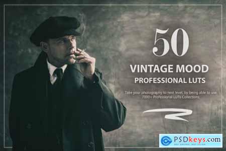 50 Vintage Mood LUTs and Prsets Pack