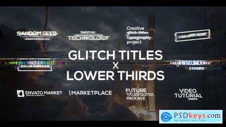 Glitch Titles X Lower Thirds Pack 33319932