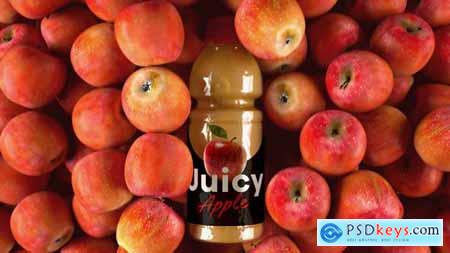 Red Apple Juice Bottle Label Mockup 32810586