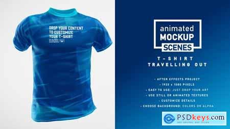 T-shirt Travelling Out Template - Animated Mockup SCENES 33338162