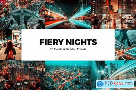 20 Fiery Nights Lightroom Presets & LUTs 6320589