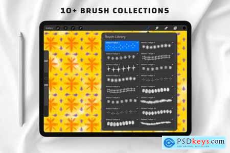 Procreate Shibori Pattern Brushes