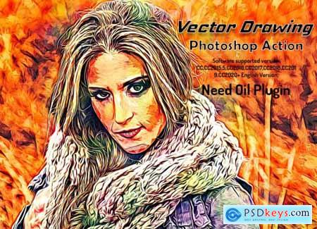 Vector Drawing Photoshop Action 6355534