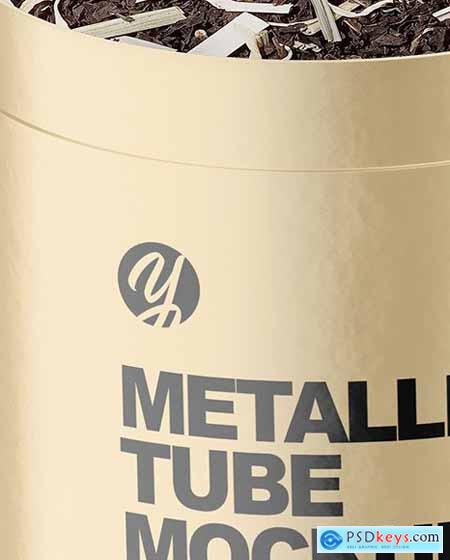 Metallized Tube With Tea Mockup 87021