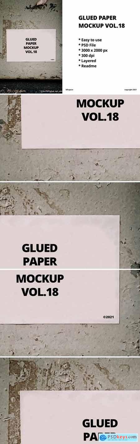 Glued Paper Mockup Vol.18