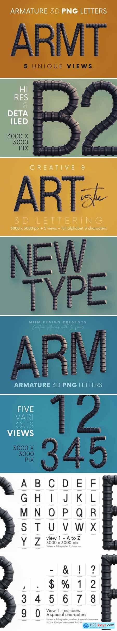 Armature Industrial - 3D Lettering