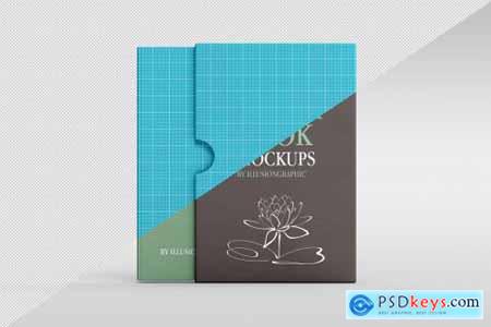 Hard Cover Book with Slipcase Mockup 6375247