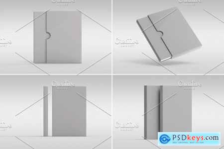 Hard Cover Book with Slipcase Mockup 6375247