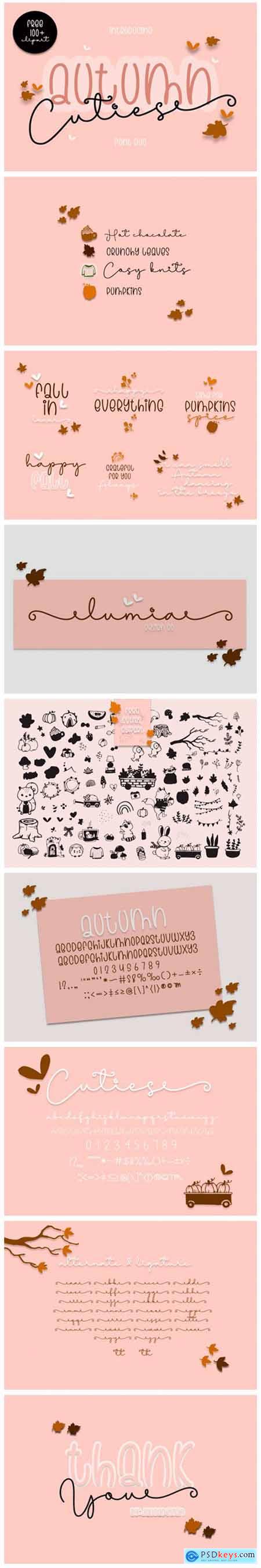 Cuties Autumn Duo Font